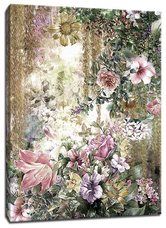 Картина Уютная стена "Шикарное цветочное панно" 50х60 см