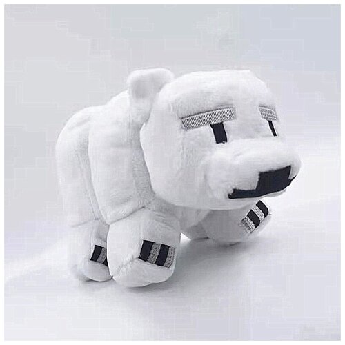 Плюшевая игрушка Белый медведь из Minecraft 20 см