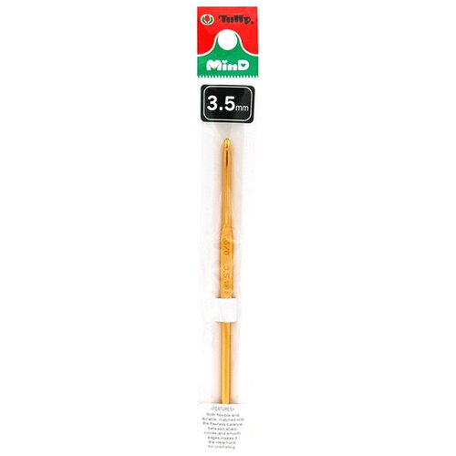 крючок для вязания с ручкой mind crochet hooks 0 35мм сталь пластик tulip ta 1054e Крючок для вязания Tulip MinD 3,5мм, сталь / золотистый, арт. TA-0024E