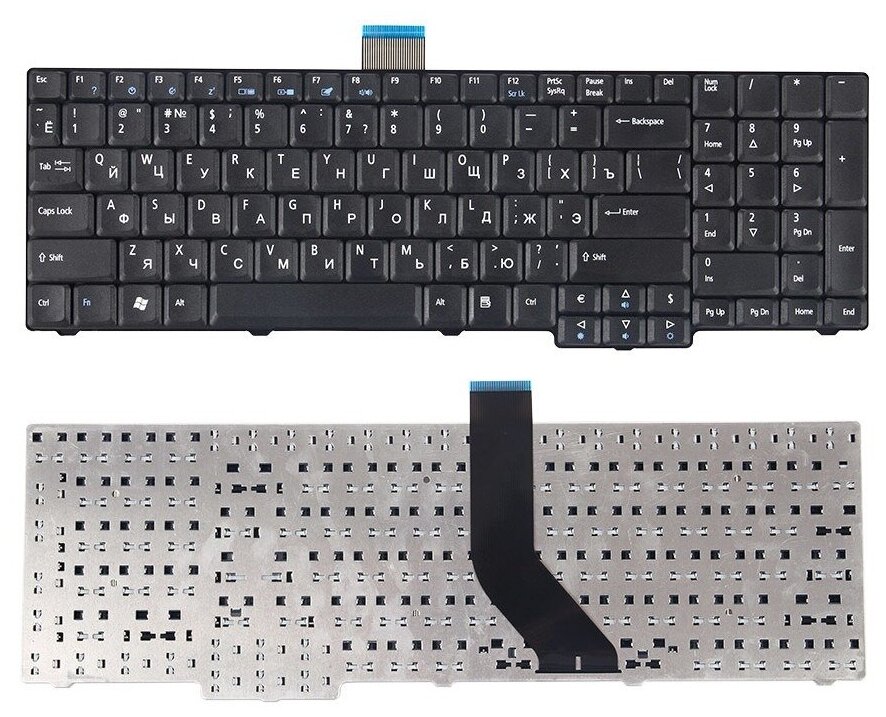 Клавиатура для Acer Aspire 7230 7630EZ 7730 8920 7530 7230E 7530G AEZY6700010 AEZY2700010 чёрная 1190₽