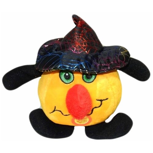 Мягкая игрушка Halloween тыква в шляпе со звуком