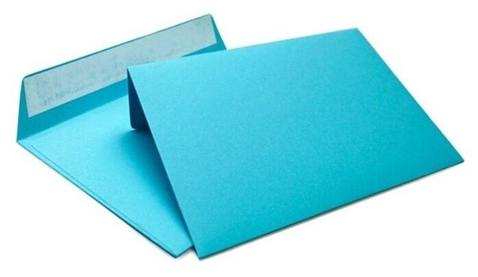 Конверт из цветной бумаги С5 (162*229) голубой. 100 шт