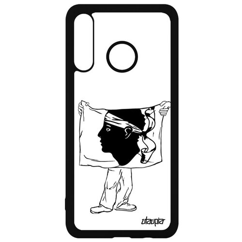 фото Защитный чехол для телефона // huawei p30 lite // "флаг корсики с руками" государственный страна, utaupia, белый