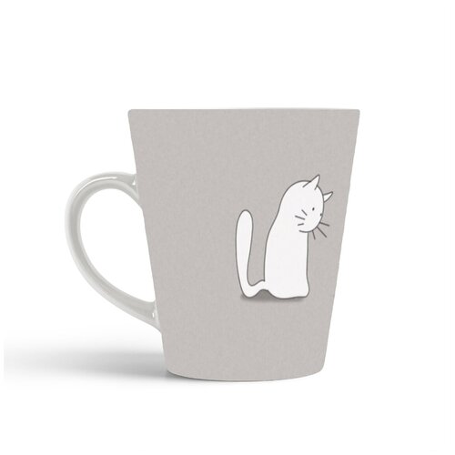 фото Кружка-латте coolpodarok илюстрация. кошечка с клубком