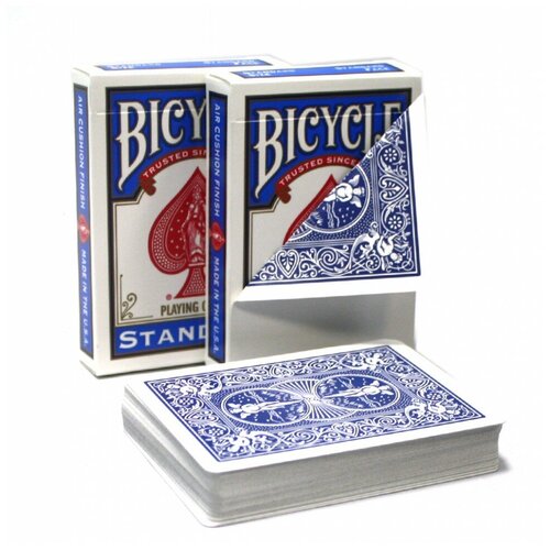 Игральные карты для фокусов Bicycle Blank Face Blue Back (пустое лицо), синие игральные карты для фокусов bicycle rider back double back blue blue двойная рубашка синие