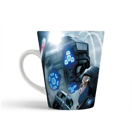 фото Кружка-латте coolpodarok battlefield 2142 робот и человек взгляд