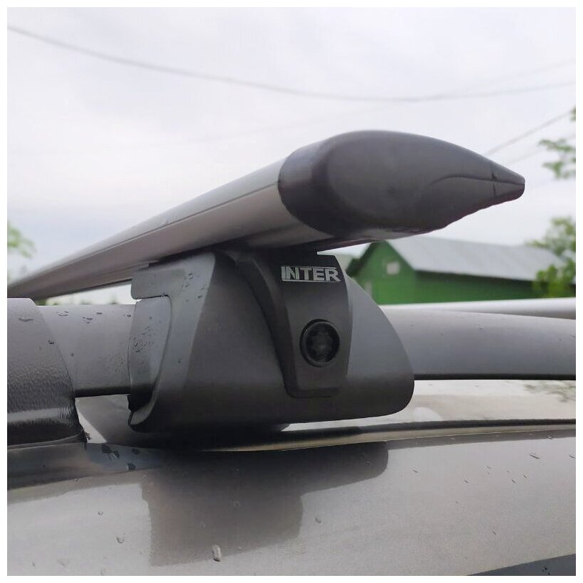 Багажник на крышу Inter Titan для Nissan Murano 2 Z51 / Ниссан Мурано 2010-2016 с секретками, аэро-крыло 130