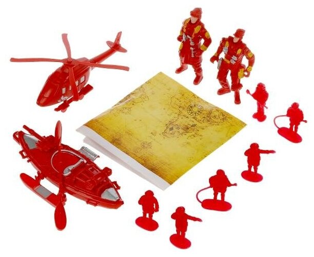 Игровой набор Играем вместе Пожарный, солдатики, инструменты, (вертолет, фигурки, аксессуары), в пакете (ZY572227-R)