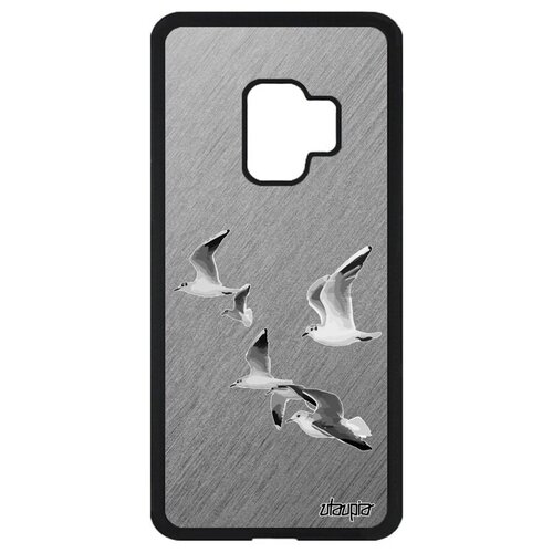 фото Красивый чехол на мобильный // galaxy s9 // "чайки" море дизайн, utaupia, серый