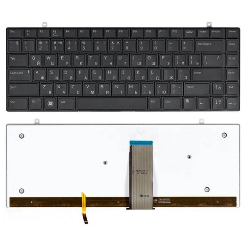 Клавиатура для ноутбука Dell Studio XPS 1340 черная с подсветкой 283000₽