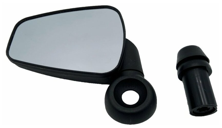 Зеркало велосипедное ZEFAL DOOBACK 2, левое, небьющийся хромированный пластик, черный, 4770L
