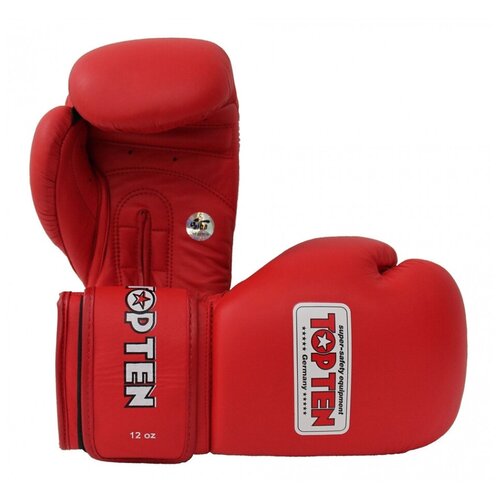 фото Top ten боксерские тренировочные перчатки красные aiba tt