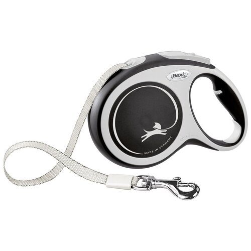 Flexi рулетка-ремень для собак, черная (50кг, 8м)