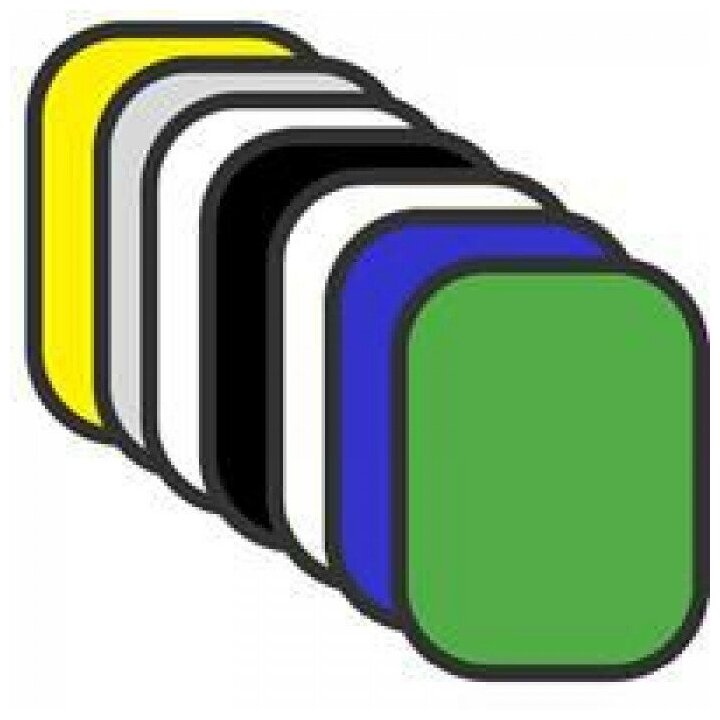 Отражатель R7-1218, 7 в 1 (120x180см) просветный, чёрный, белый, золотой, серебряный, синий-СК, зелёный-СК