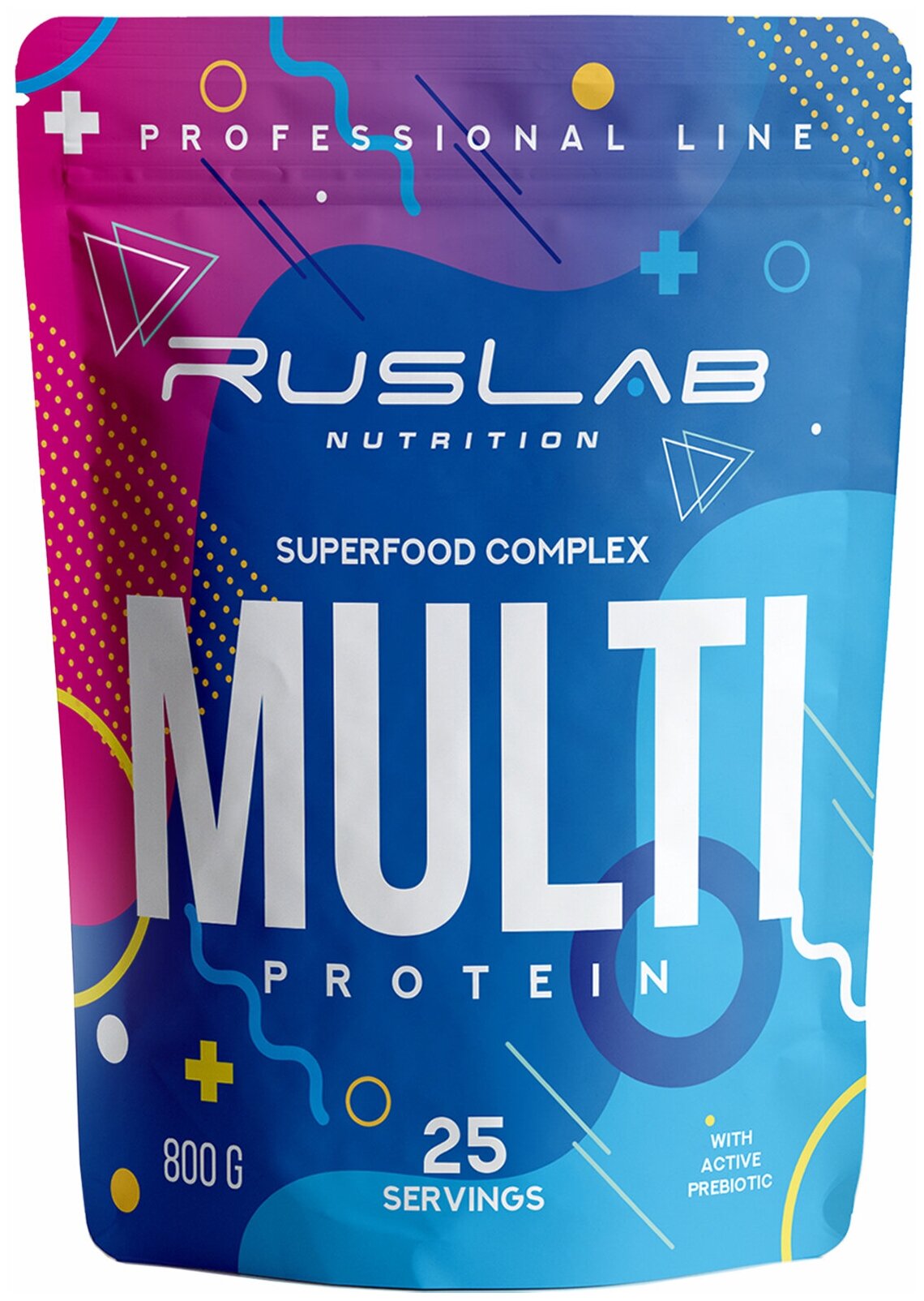 Многокомпонентный протеин MULTI PROTEIN,белковый коктейль для похудения (800 гр),вкус клубника со сливками