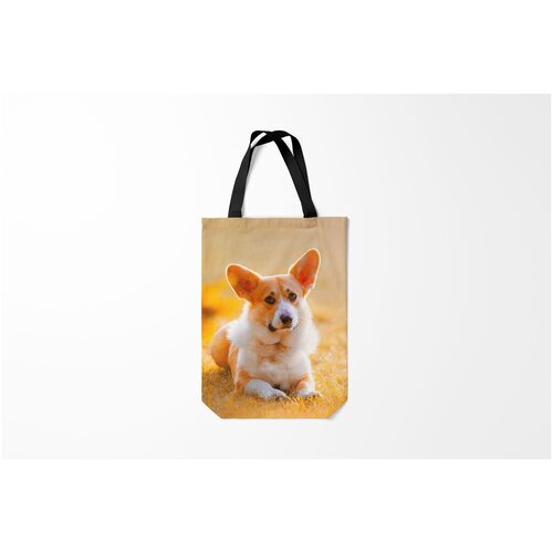 фото Сумка-шоппер / 31х42 см / собаки / вельш корги взгляд burnettie