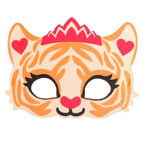 фото Маска карнавальная "тигруля в короне" (цв: разноцветный ) артэ