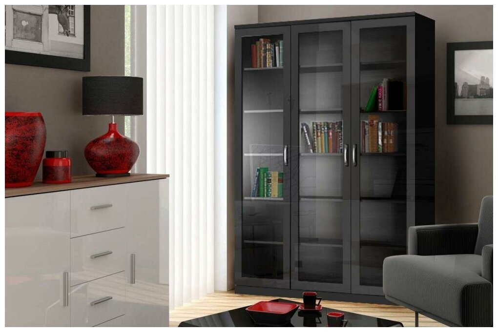 фото Книжный Моне 3.1 МДФ Мегамебель, ШxГxВ 1200*300*2100