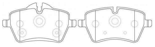 Колодки передние mini r50/r52/r53/r55/r57/r58/r59/r60/r61 nibk pn0504