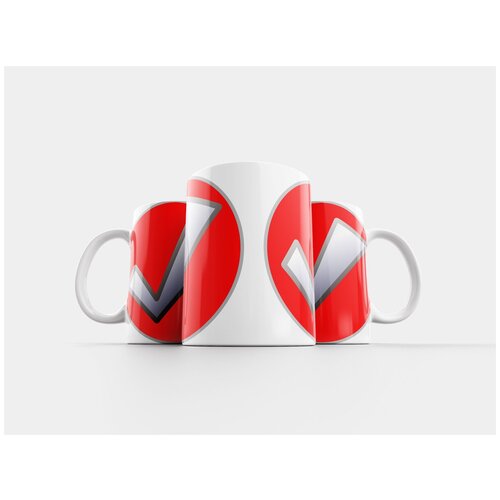 фото Кружка "поставить галочку, кнопка, одобренный" 320 мл lotsprints