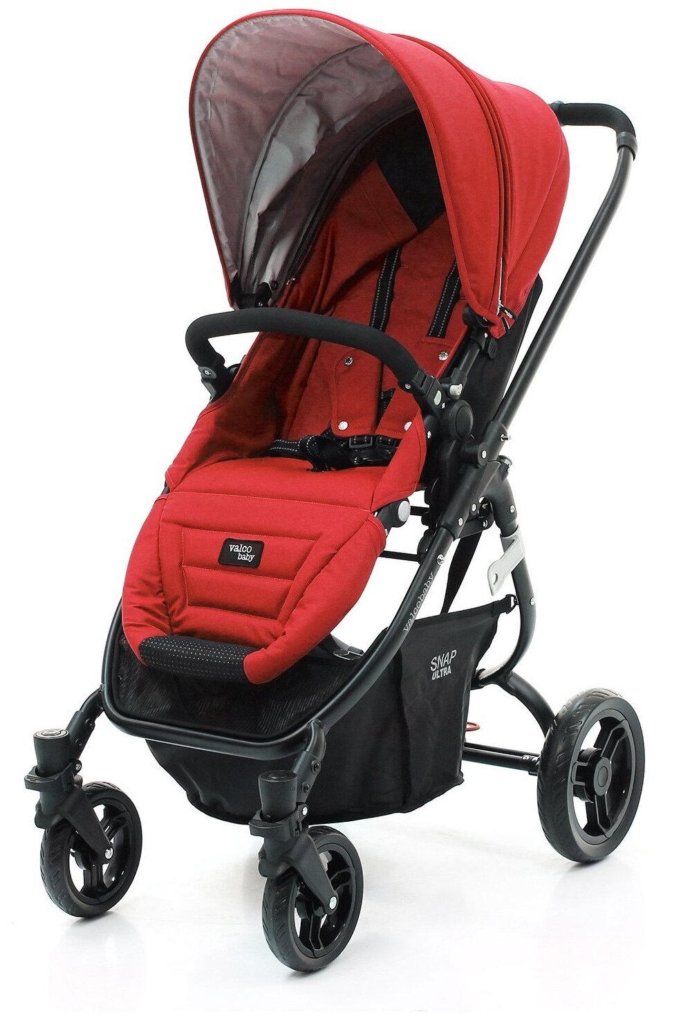 Прогулочная коляска Valco Baby Snap 4 Ultra, fire red, цвет шасси: черный