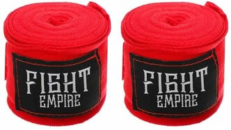 Бинт боксерский, эластичный FIGHT EMPIRE 3 м, цвет красный 4763319