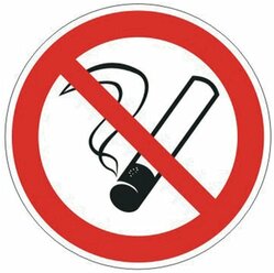 Знак запрещающий "Запрещается курить", круг, диаметр 200 мм, самоклейка, 610001/Р 01, 7 шт.
