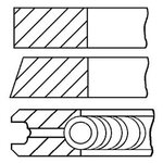 Кольца ДВС поршневые (к-т на 1 поршень) Goetze 0878350000 - изображение
