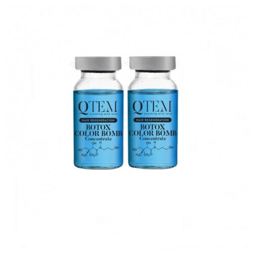 QTEM Hair Regeneration Botox Color Bomb, 15 мл, 2 шт., ампулы