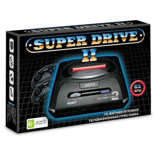 фото Игровая приставка sega super drive 2 (62в1) черная-классика 16 bit