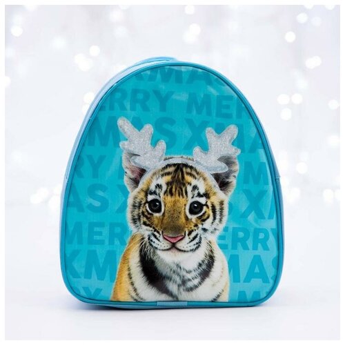 Купить Рюкзак детский Tiger, 23х20, 5 см, кожзам, NAZAMOK, голубой, искусственная кожа