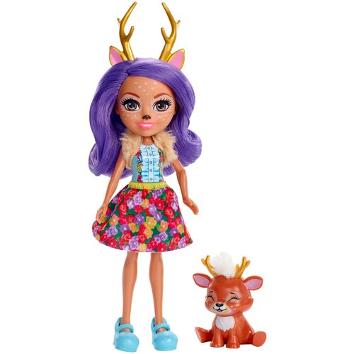 Кукла «Энчантималс» с любимой зверюшкой игровой набор mattel enchantimals домик данессы оленни обновленная версия