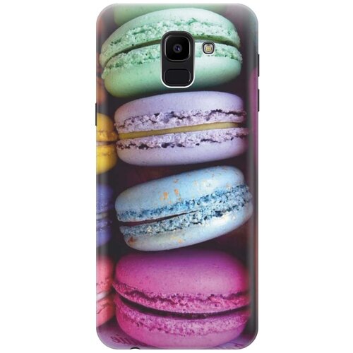 фото Gosso ультратонкий силиконовый чехол-накладка для samsung galaxy j6 (2018) с принтом "макаруны"