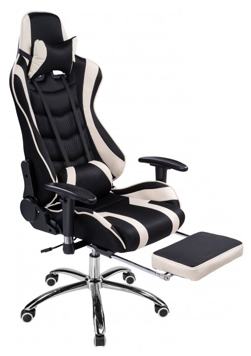 Компьютерное кресло Woodville Kano 1 игровое, обивка: искусственная кожа/текстиль, цвет: cream/black
