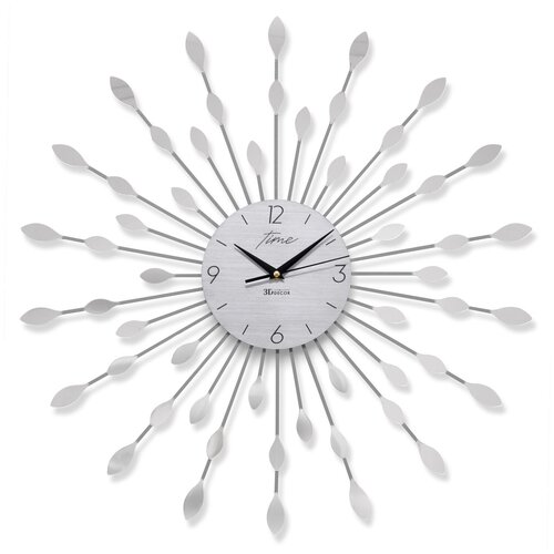 Часы настенные интерьерные Willow S большие металлические бесшумные для кухни, гостиной или спальни, 60 см