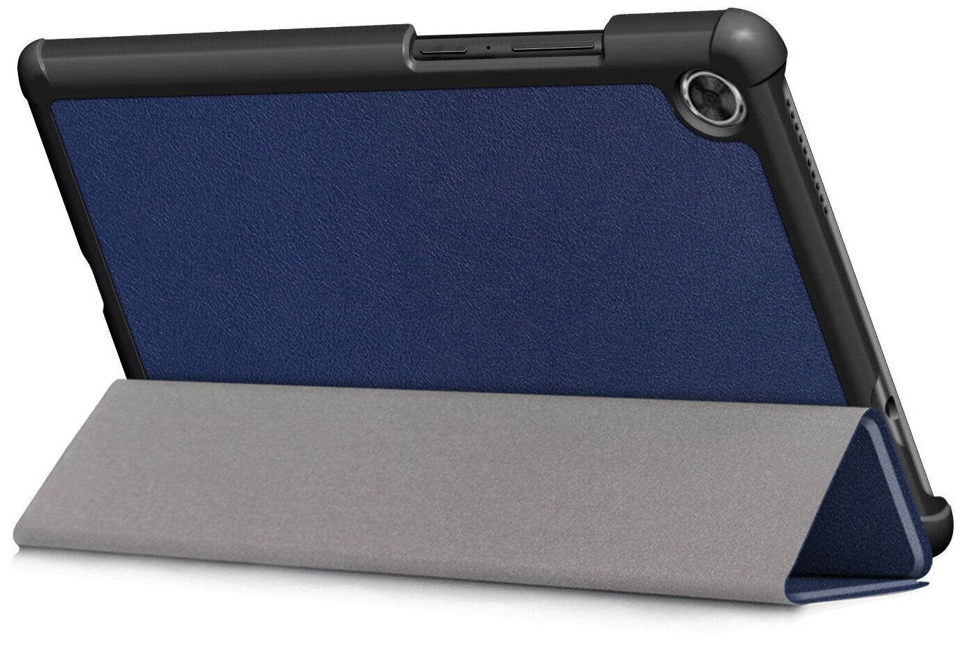Чехол-обложка MyPads для Lenovo Tab M8 TB-8505F/X тонкий умный кожаный на пластиковой основе с трансформацией в подставку синий