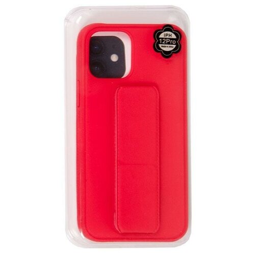 Чехол подставка с магнитом для Apple iPhone 12, 12 Pro матовый силикон, красный чехол подставка с магнитом для apple iphone 12 12 pro матовый силикон красный