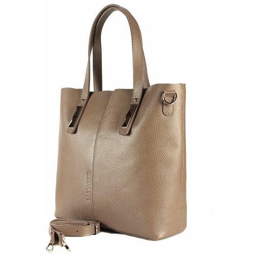 фото Сумка/сумка женская/натуральная кожа/mayger/а-дс-317-3/темно-бежевый/модель шоппер/с плечевым ремешком