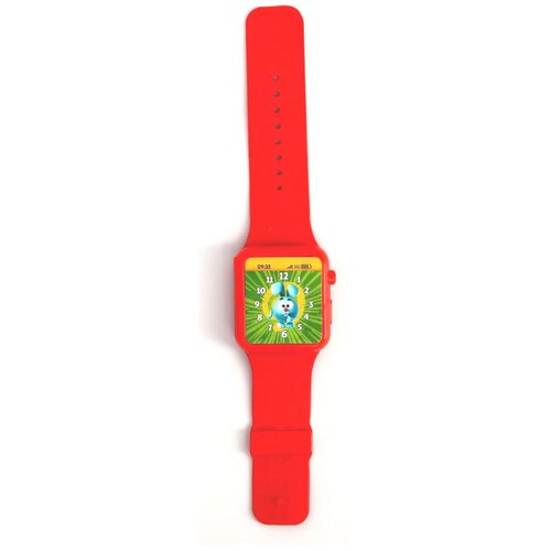 Развивающая игрушка Сима-ленд Музыкальные часики «Смешарики» 3096055, красный музыкальные часы смешарики весёлые часики звук работает от батареек