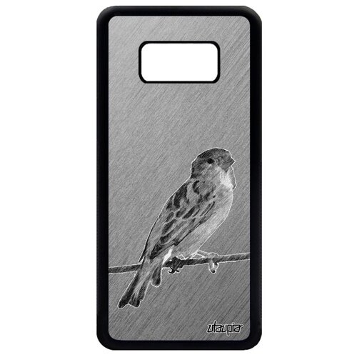 фото Простой чехол на телефон // galaxy s8 // "воробей" воробушек воробышек, utaupia, серый