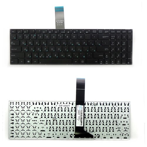 Клавиатура для ноутбука Asus X501 X501A X501U Series Плоский Enter Черная без рамки PN MP-11N63US-5281W 67000₽