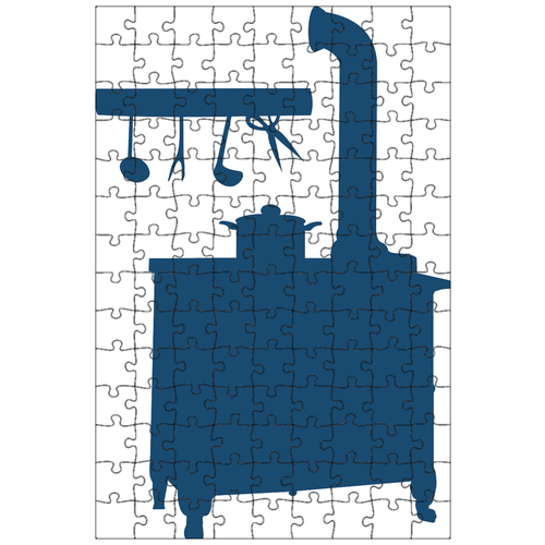 фото Магнитный пазл 27x18см."очаг, печь, готовить" на холодильник lotsprints