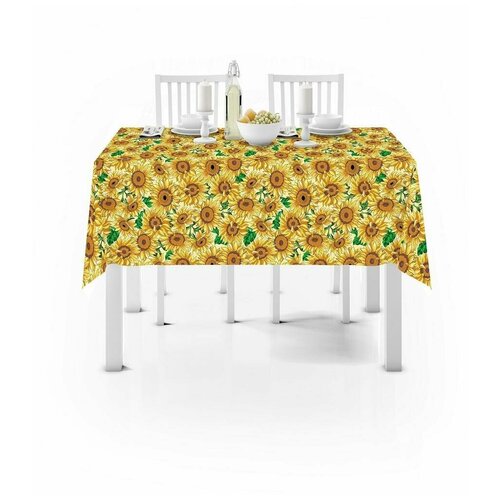 фото Набор столового белья "мари санна"; подсолнухи желтые; размер 150 х 150 ночь нежна