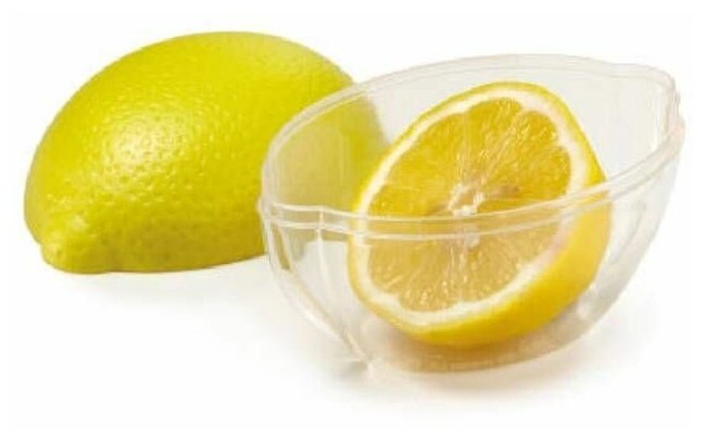 Контейнер емкость для хранения лимона, желтый-прозрачный - фотография № 5