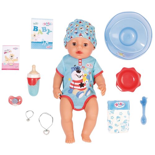 Интерактивная кукла Zapf Creation Baby Born Magic Boy, 43 см, 827963 розовый zapf creation комплект одежды для куклы baby born 824627 розовый