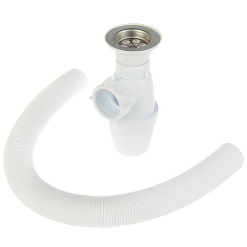 Сифон Сантехпродукт Е-32011 для мойки бутылочный регулируемый с гибкой трубой 1 1/2