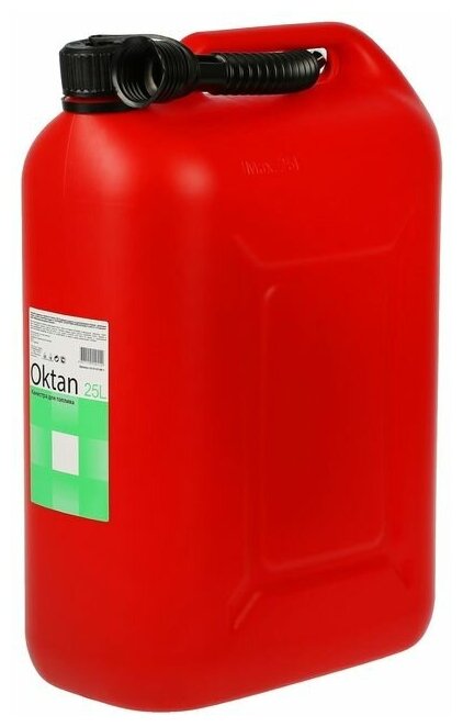 Канистра ГСМ Oktan CLASSIK, 25 л, пластиковая, красная./В упаковке шт: 1
