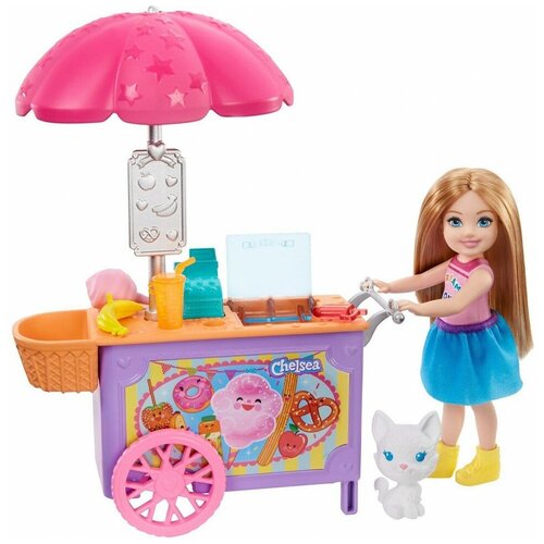 фото Набор игровой barbie челси магазин кафе с тележкой и аксессуарами ghv76