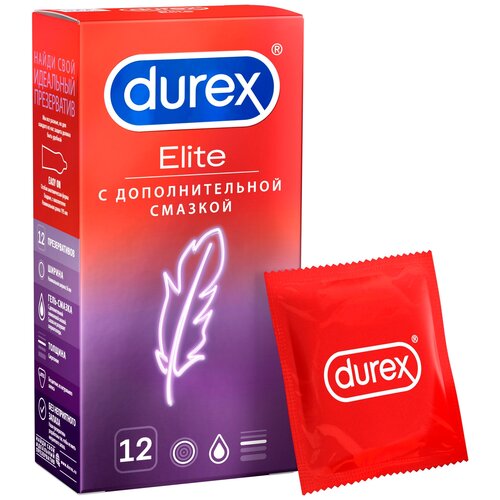 Durex Elite Сверх тонкие презервативы с дополнительной смазкой для большей чувствительности, 3 шт