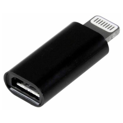 Переходник micro USB на Lightning 8-pin черный